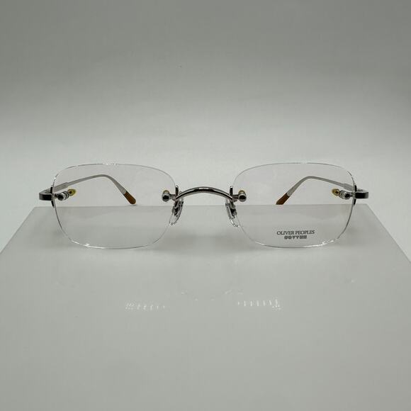 Oliver Peoples Ashmore OV1110T 5018 Men's Silver Titanium Eyeglasses 47-21-145 - Picture 1 of 11